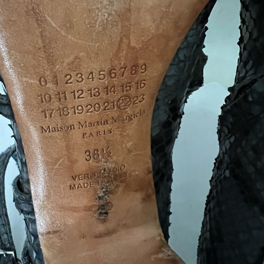 Madison Martin Margiela Python Embossed Leather S… - image 7